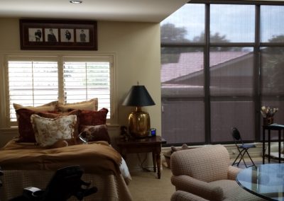 bedroom with large windows