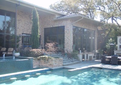 outdoor kitchen and pool