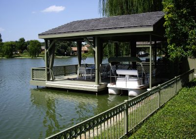 gazebo with boat dock