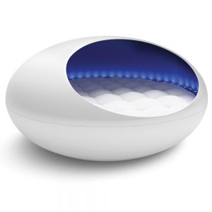 white and blue waterbed Tranquility Pod 