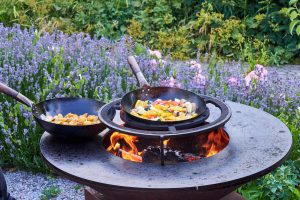 outdoor cooking dinner