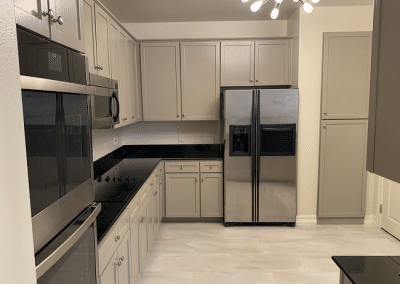 remodeled kitchen in dallas with stainless steel appliances