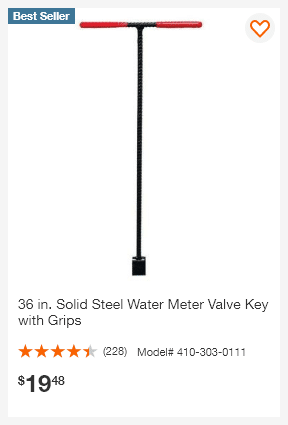 water meter key home depot