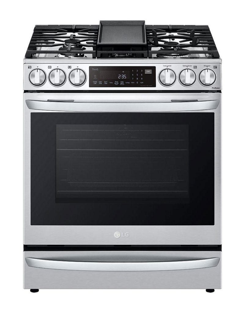 LG smart oven stovetop range