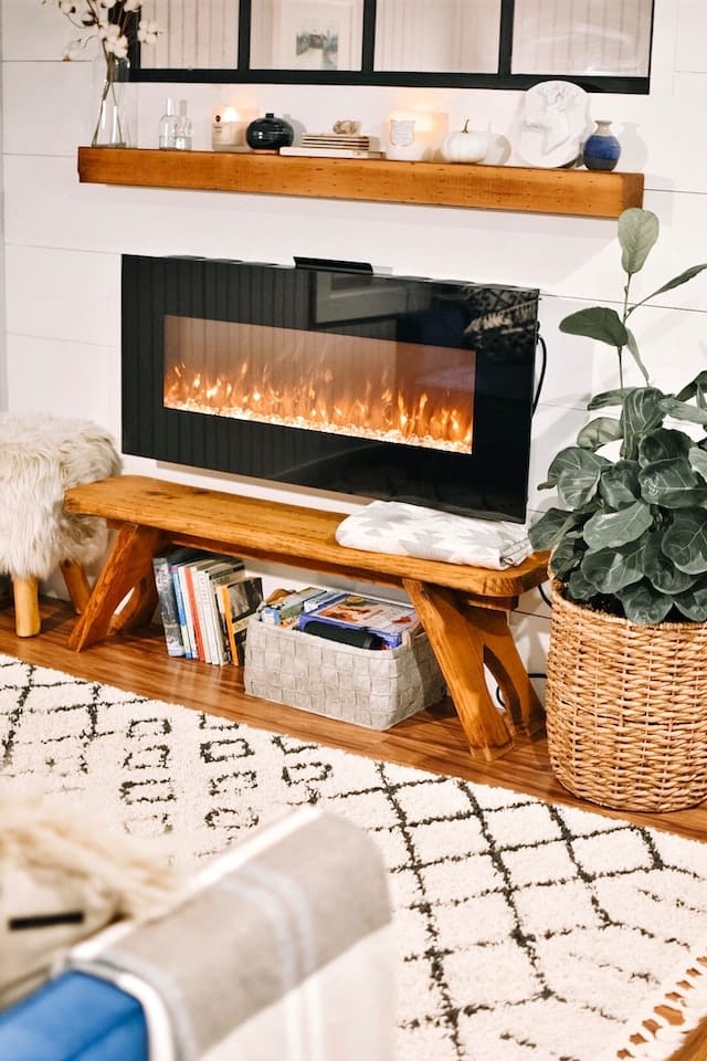 wall mounted fireplace