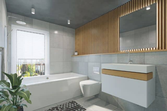 modern bathroom remodel earthy natural hies